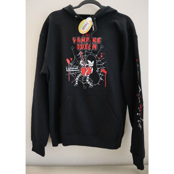 Hot Topic 0023 Unisex Sz Large Black Adventure Time Marceline Guitar Hoodie - Picture 1 of 11